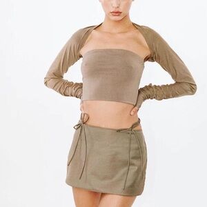 With Jean Tabitha Top | Khaki